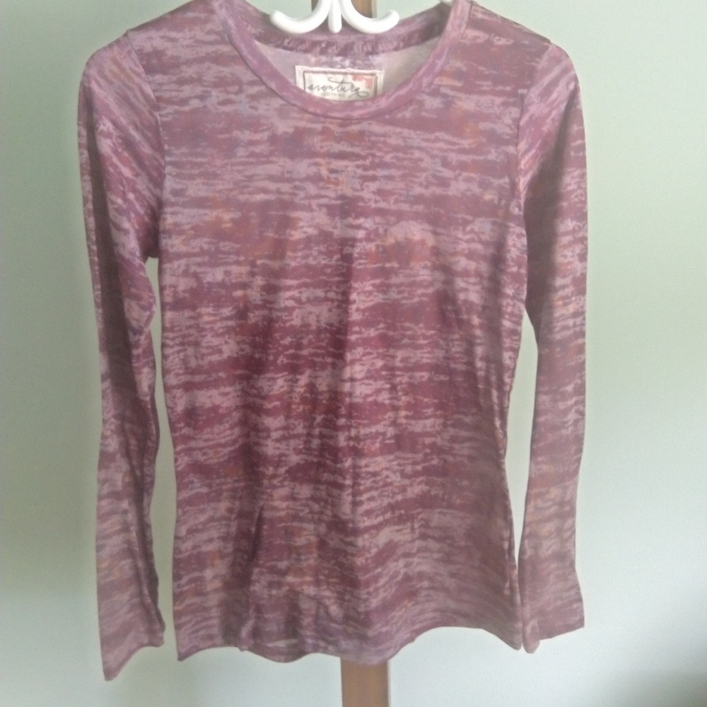 Long Sleeve Paisley Burnout Boho Shirt